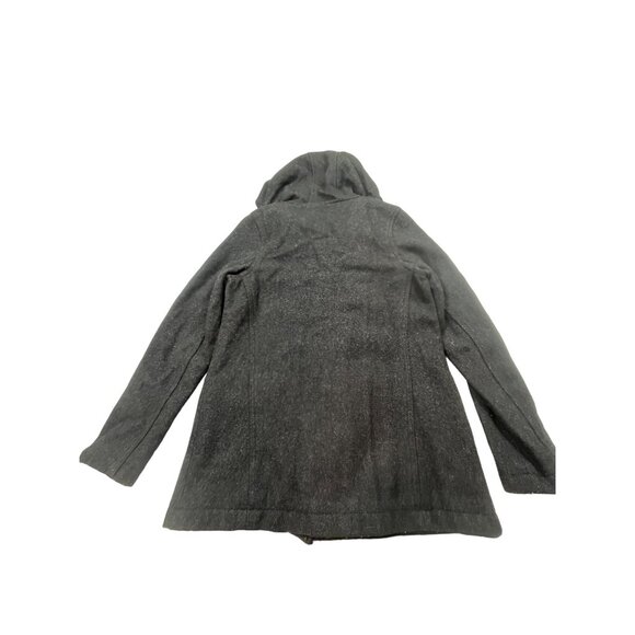 Old Navy Brand Womens XS Dark Gray Hooded Wool-Blend Coat - Picture 2 of 11